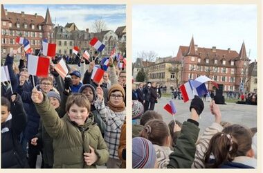 Des classes de CM1 et CM2 présents pour les 80 ans de la commémoration des 80 ans de la libération