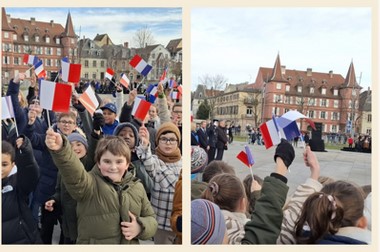 Des classes de CM1 et CM2 présents pour les 80 ans de la commémoration des 80 ans de la libération