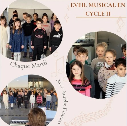 Eveil musical en cycle II tous les mardis