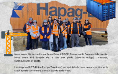 Visite du terminal du port commercial de Strasbourg