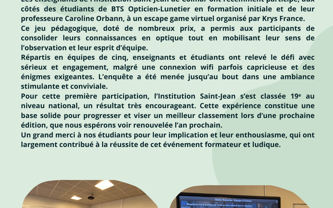 Escape Game pour les OL
