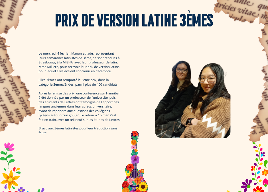 Prix de version latines 3èmes