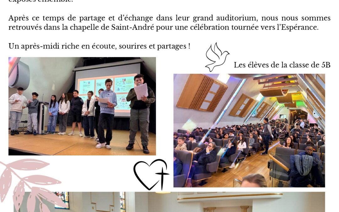 L&rsquo;espérance au cœur d&rsquo;un projet  inter établissement !