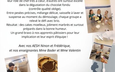 Nos collégiens passent en cuisine