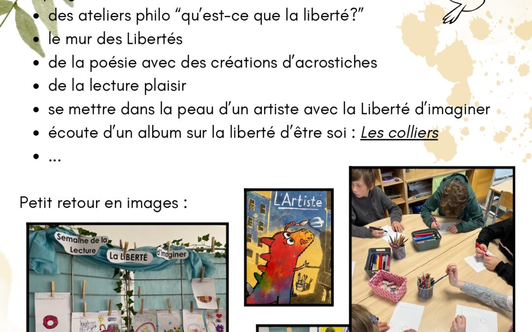 Semaine de la Lecture à l&rsquo;école !