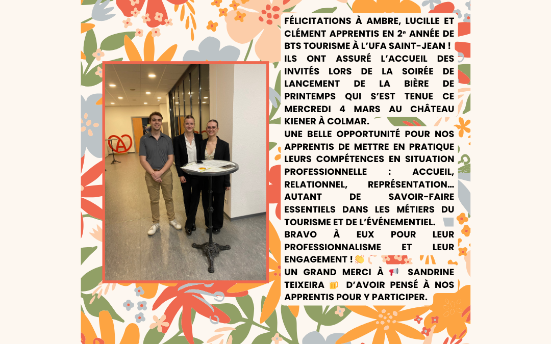 BTS Tourisme au cœur de l&rsquo;événementiel