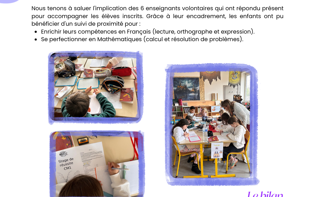 Stage de réussite