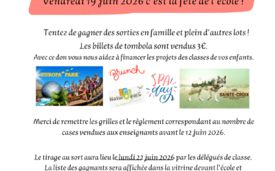 Tombola à l&rsquo;école Saint-Jean