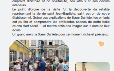 Les CM1 découvre la chapelle du lycée