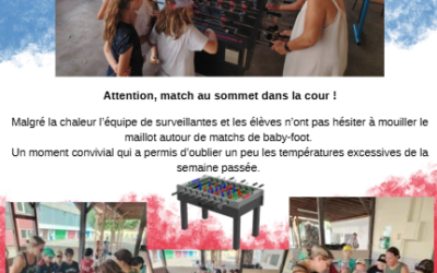 Match de Baby-Foot dans la cour