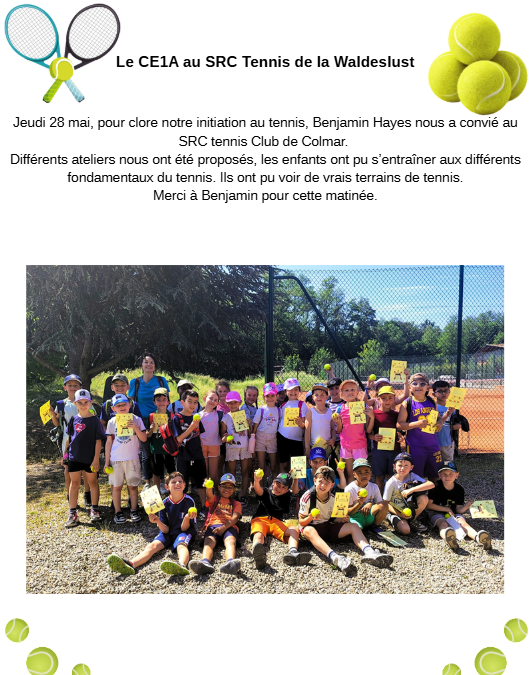 Les CE1 au tennis SRC