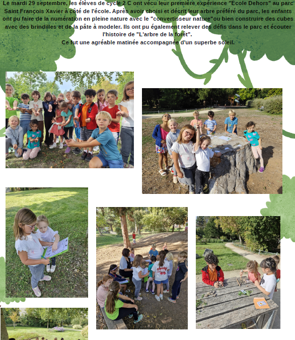 Ecole dehors en cycle IIC