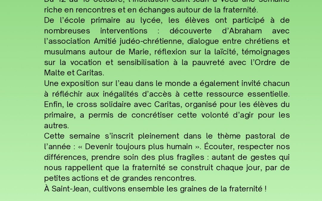 Semaine de la fraternité