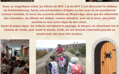 Visite du Hohlandsbourg pour deux classes de maternelle – Mat.1 et Mat.2