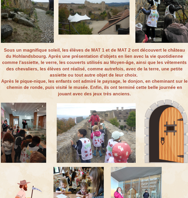 Visite du Hohlandsbourg pour deux classes de maternelle – Mat.1 et Mat.2